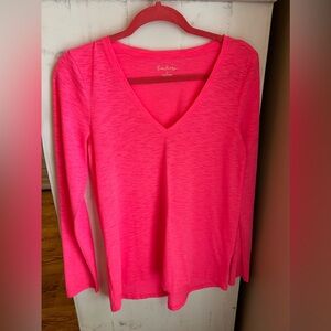 Lilly Pulitzer Long Sleeved V Neck Top S